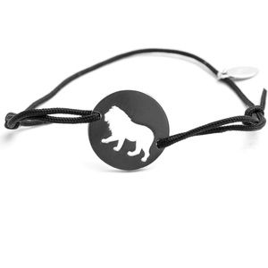 NEW LION “what’s your spirit animal” BRACELET stainless steel pull string